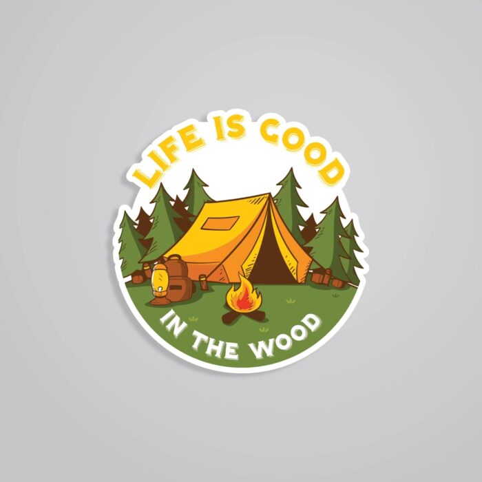 Life Is Good In The Wood Travels Stickers