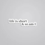 Life Is Short So Am I Witty Stickers
