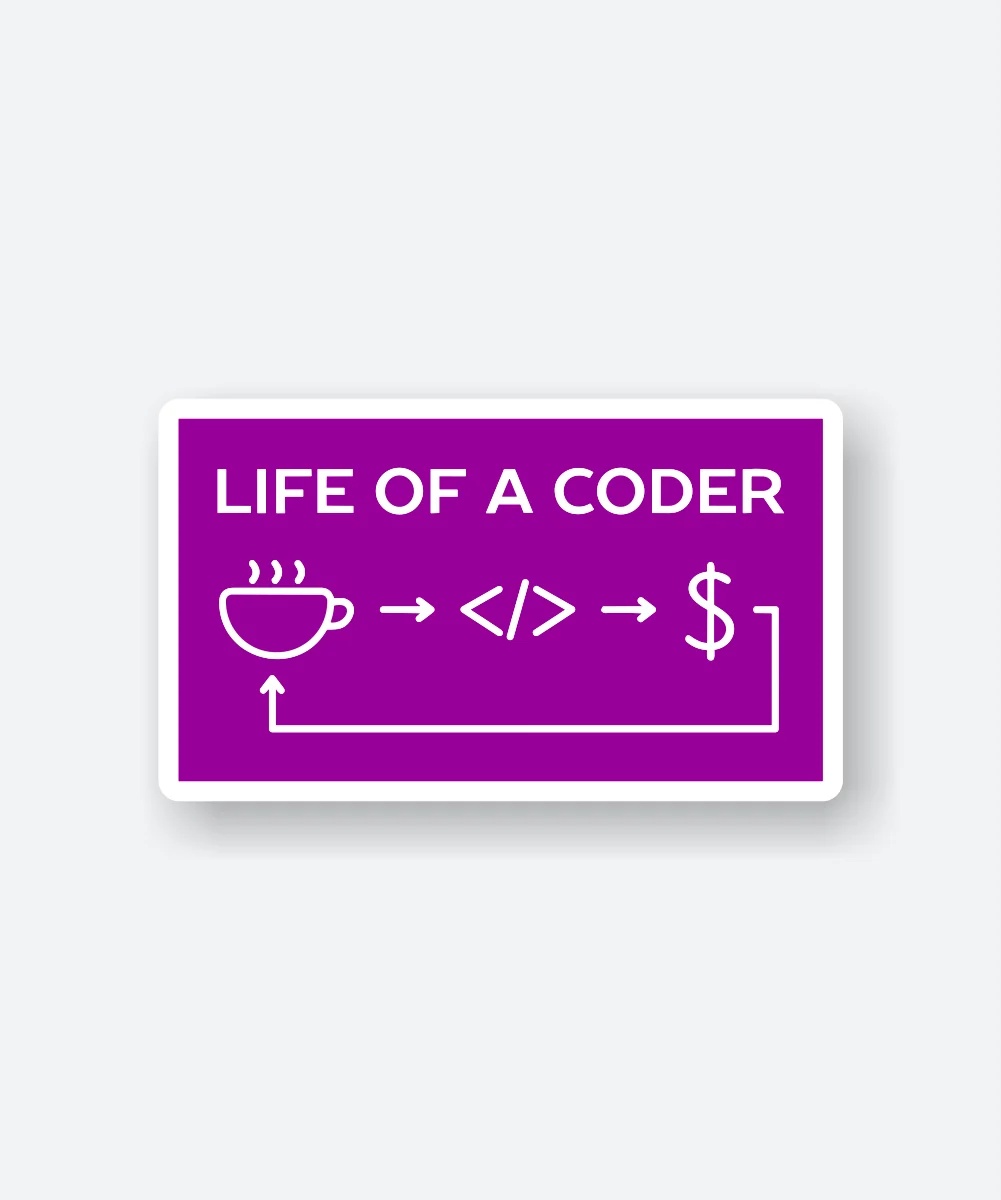 Life Of A Coder Sticker