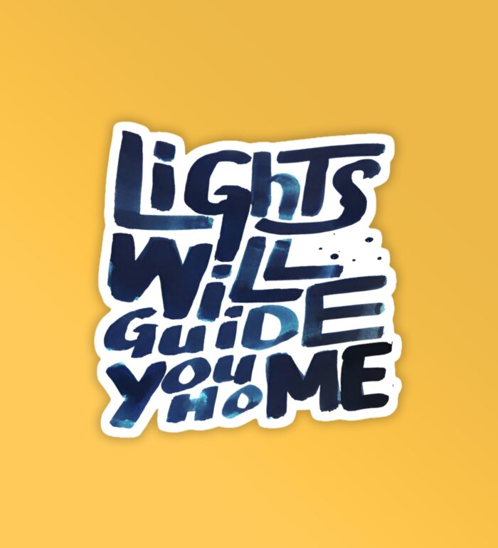 Lights Will Guide You Home   Coldplay Laptop   Mobile Sticker