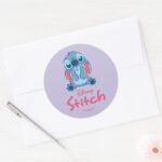 Lilo Stitch Stitch Classic Round Sticker