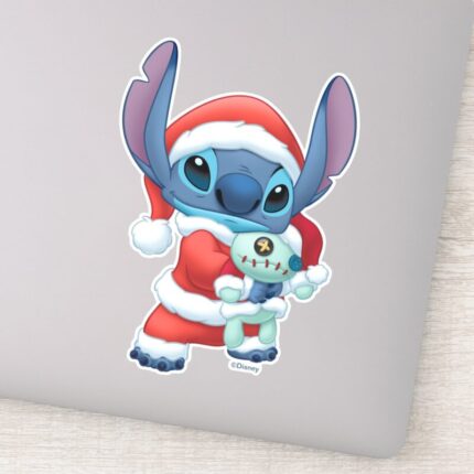 Lilo Stitch Santa Claus Stitch Sticker