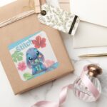 Lilo Stitch Stitch Scrump Square Sticker