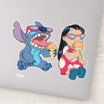 Lilo Stitchs Lilo And Stitch Eating Ice Cream Sticker