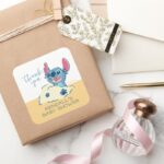 Lilo And Stitch Baby Shower Thank You Square Sticker