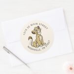 Lion King Simba Baby Shower Classic Round Sticker
