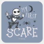 Little Jack Skellington My First Scare Square Sticker