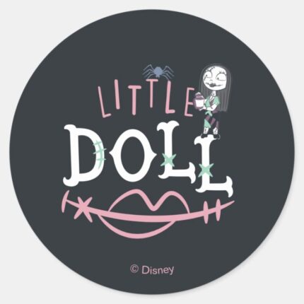 Little Sally Little Doll Classic Round Sticker