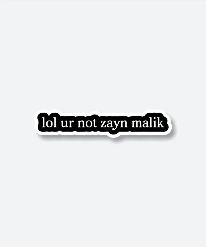 Lol You Are Not Zayn Malik Sticker