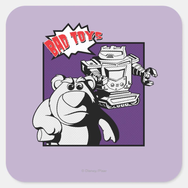 Lots O Huggin Bear Sparks Bad Toys Square Sticker