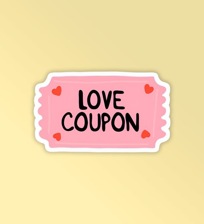 Love Coupon   Laptop Mobile Stickers