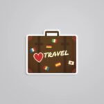Love Travel Suitcase Travels Stickers