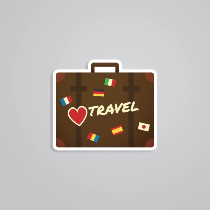 Love Travel Suitcase Travels Stickers