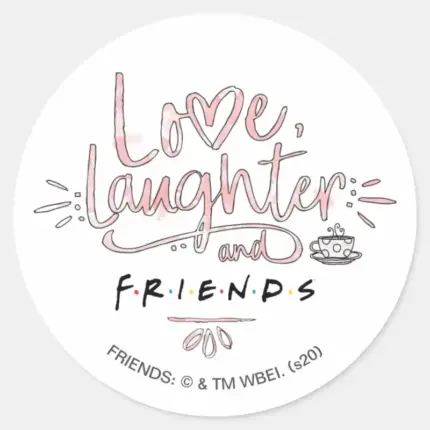 Love Laughter And FRIENDS™ Classic Round Sticker