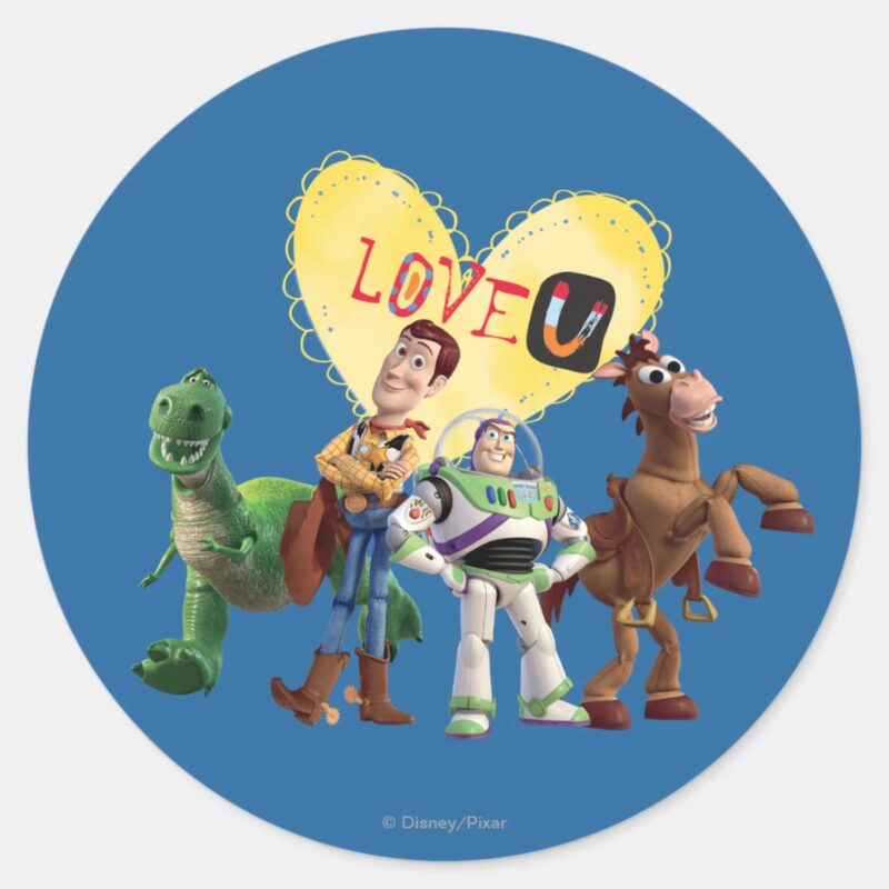 Love You Classic Round Sticker