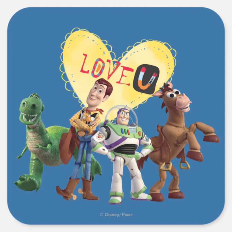 Love You Square Sticker