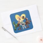 Love You Square Sticker