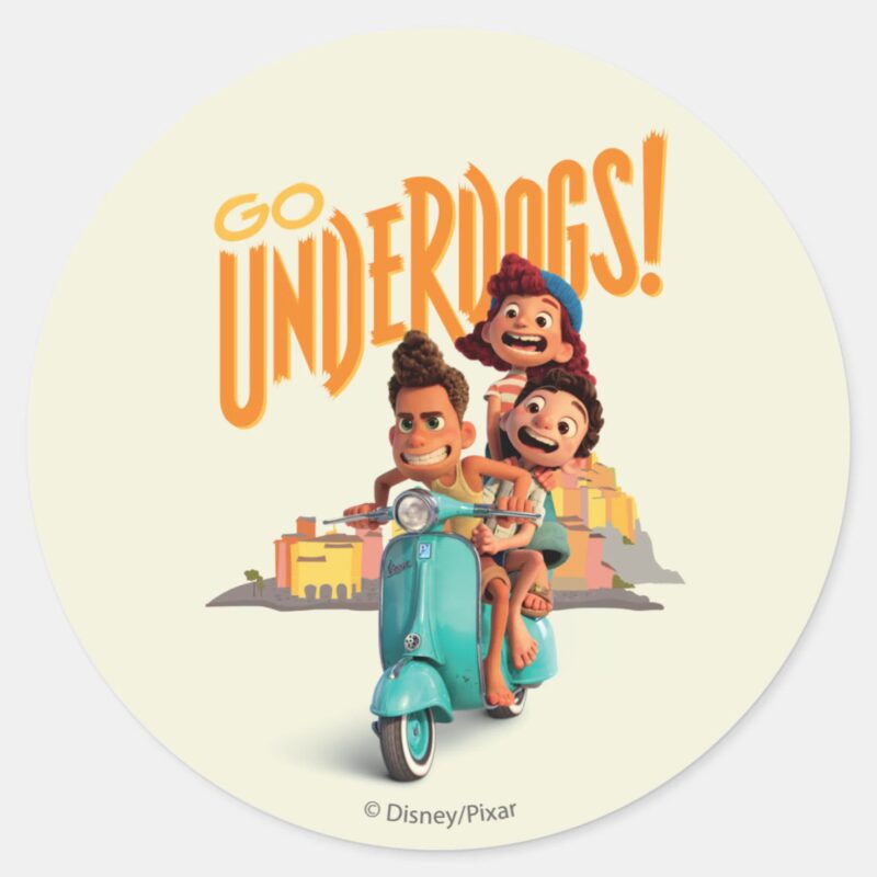 Luca Go Underdogs Classic Round Sticker