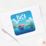 Luca Human Sea Monster Luca Theatrical Poster Square Sticker