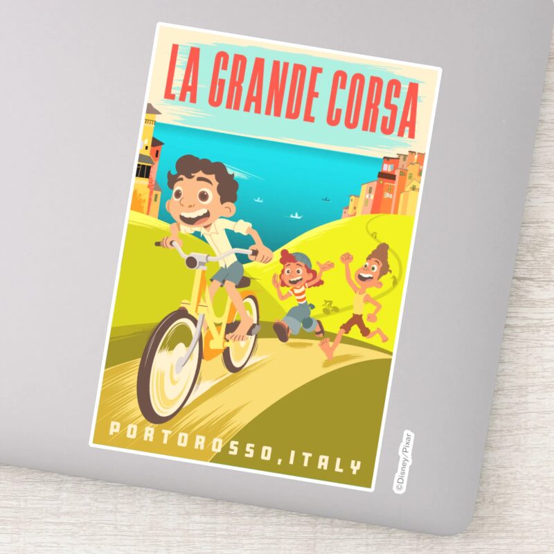 Luca La Grande Corsa Illustration Sticker