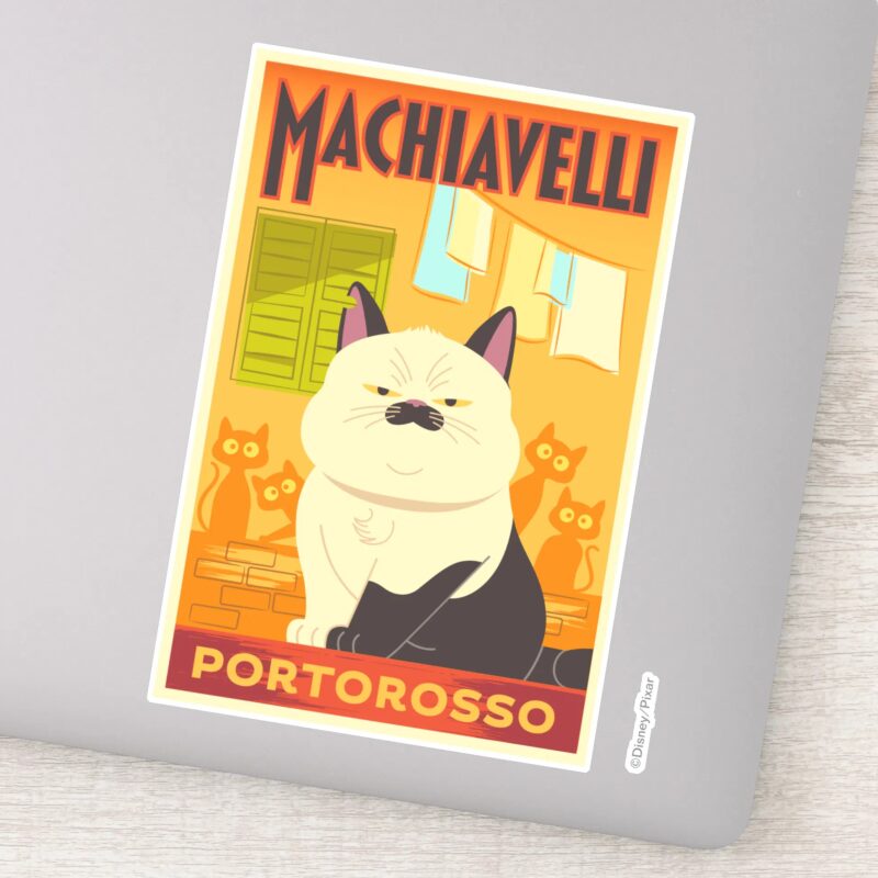 Luca Machiavelli Cat Illustration Sticker