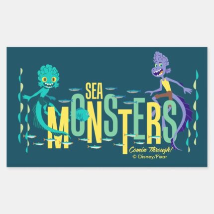 Luca Sea Monsters Comin Through Rectangular Sticker