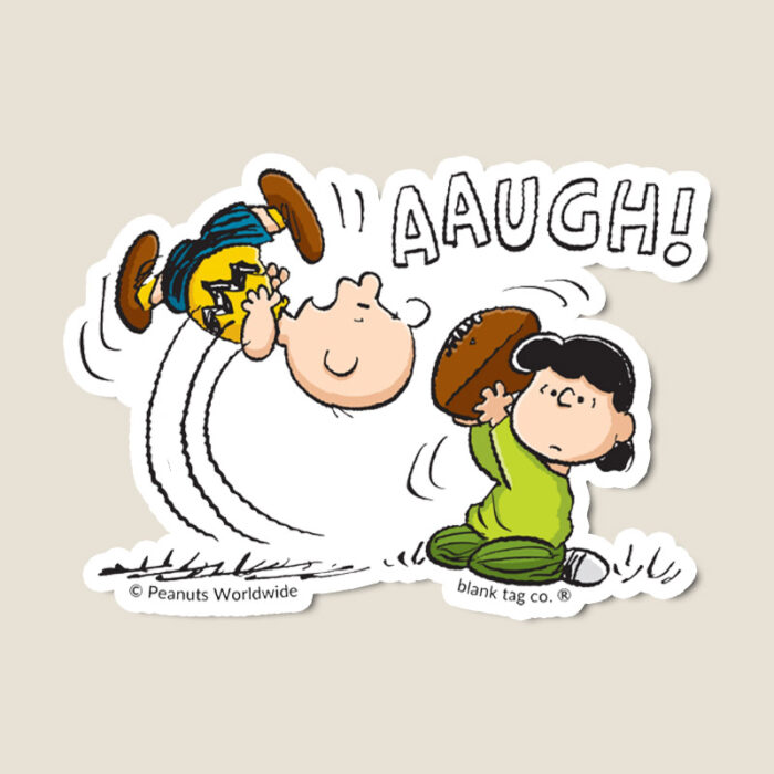 Lucy’s Football Trick Peanuts Sticker