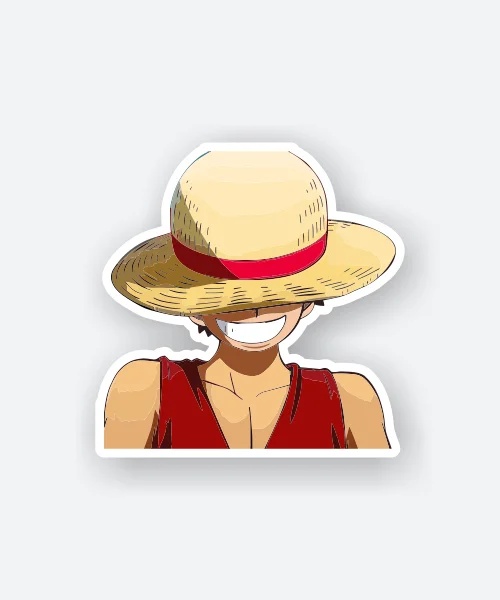 Luffy Happy Sticker