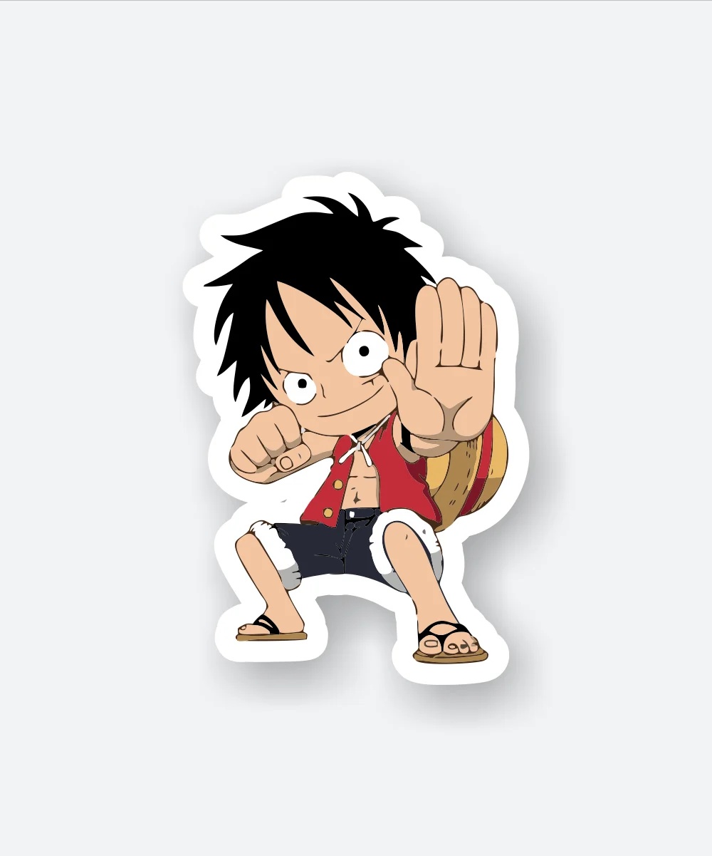 Luffy In Action Sticker Luffy In Action Sticker