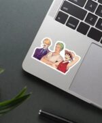 Luffy Zoro Sanji Kick Cut Punch Sticker
