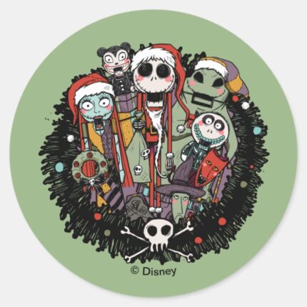 Making Christmas Fright Nutcrackers Classic Round Sticker