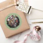 Making Christmas Fright Nutcrackers Classic Round Sticker