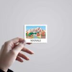 Manali Mountain City Post Stamp Travels Stickers