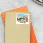 Manali Mountain City Post Stamp Travels Stickers