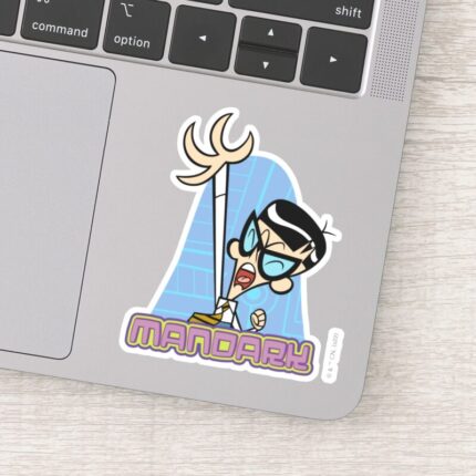 Mandark Character Name Graphic Sticker