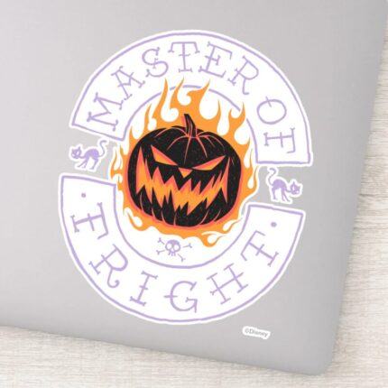 Master Of Fright Flaming Pumpkin Head Sticker