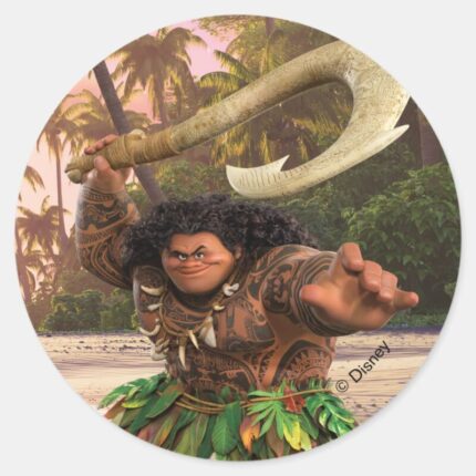 Maui Magical Hook Classic Round Sticker
