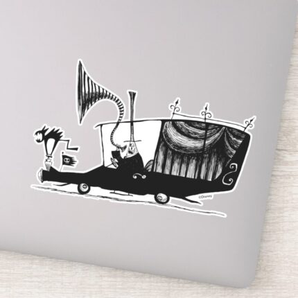 Mayor Of Halloween Town Driving Hearse Sticker
