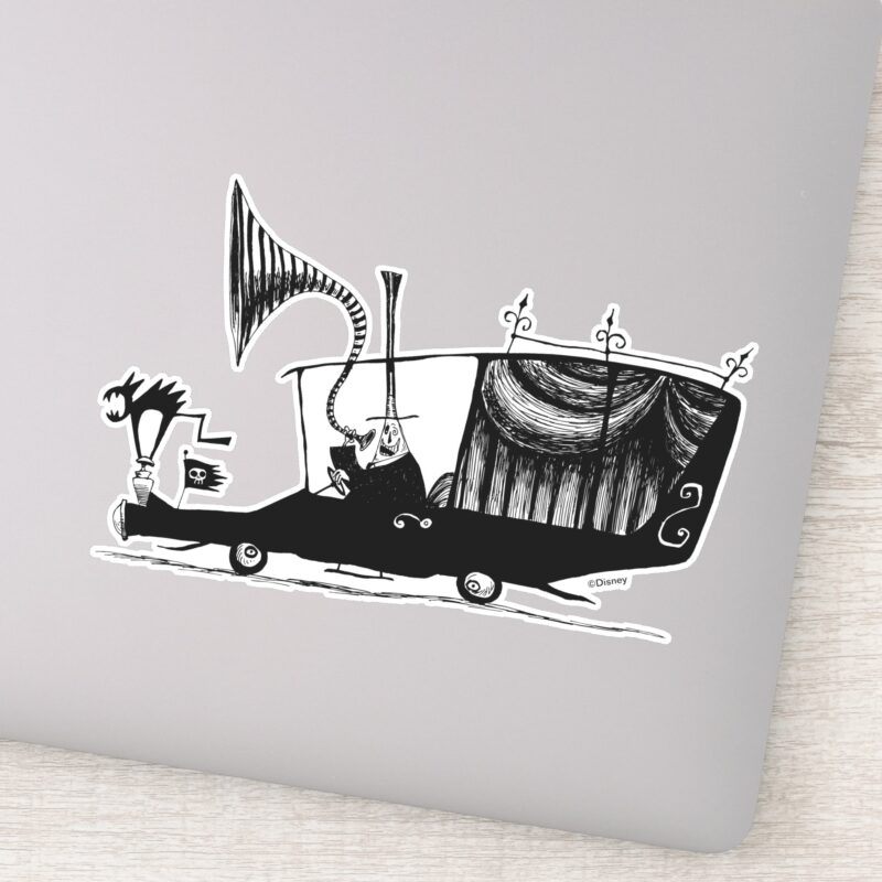 Mayor Of Halloween Town Driving Hearse Sticker