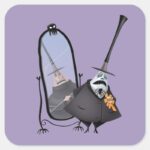 Mayor Of Halloween Town Mirror Square Sticker