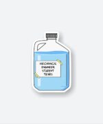Mechanical Engineer Student Tears Sticker