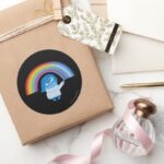 Melancholy Spirals Classic Round Sticker