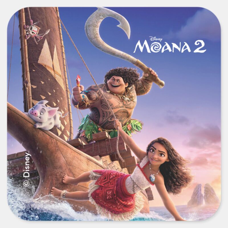 Moana 2 Theatrical Art Square Sticker