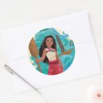 Moana Sailing Spirit Classic Round Sticker
