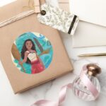 Moana Sailing Spirit Classic Round Sticker