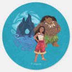 Moana Maui Adventures In Oceania Classic Round Sticker