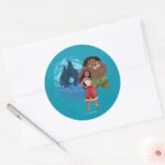 Moana Maui Adventures In Oceania Classic Round Sticker