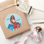Moana Simea Big Sis Little Sis Classic Round Sticker