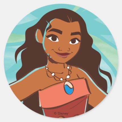Moana Daughter Of The Sea Classic Round Sticker