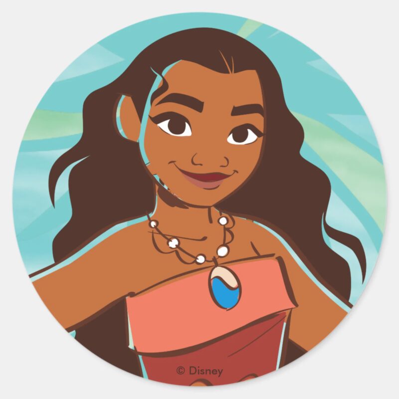 Moana Daughter Of The Sea Classic Round Sticker